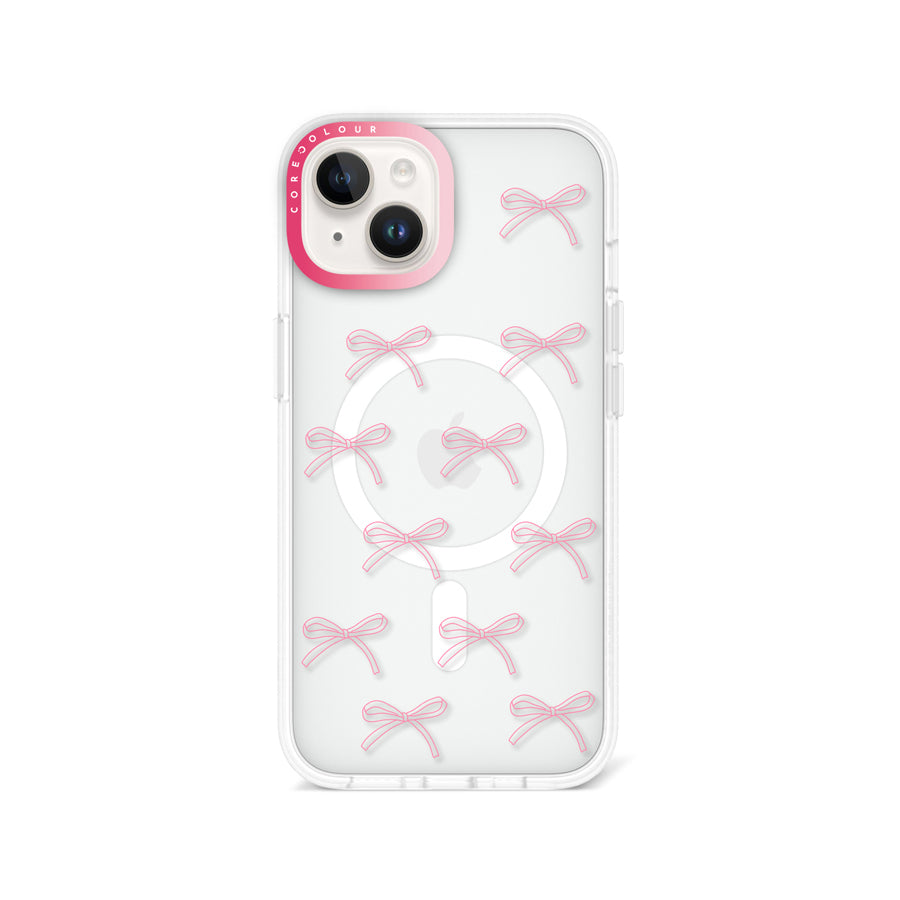 iPhone 14 Pink Ribbon Minimal Line Phone Case MagSafe Compatible - CORECOLOUR AU
