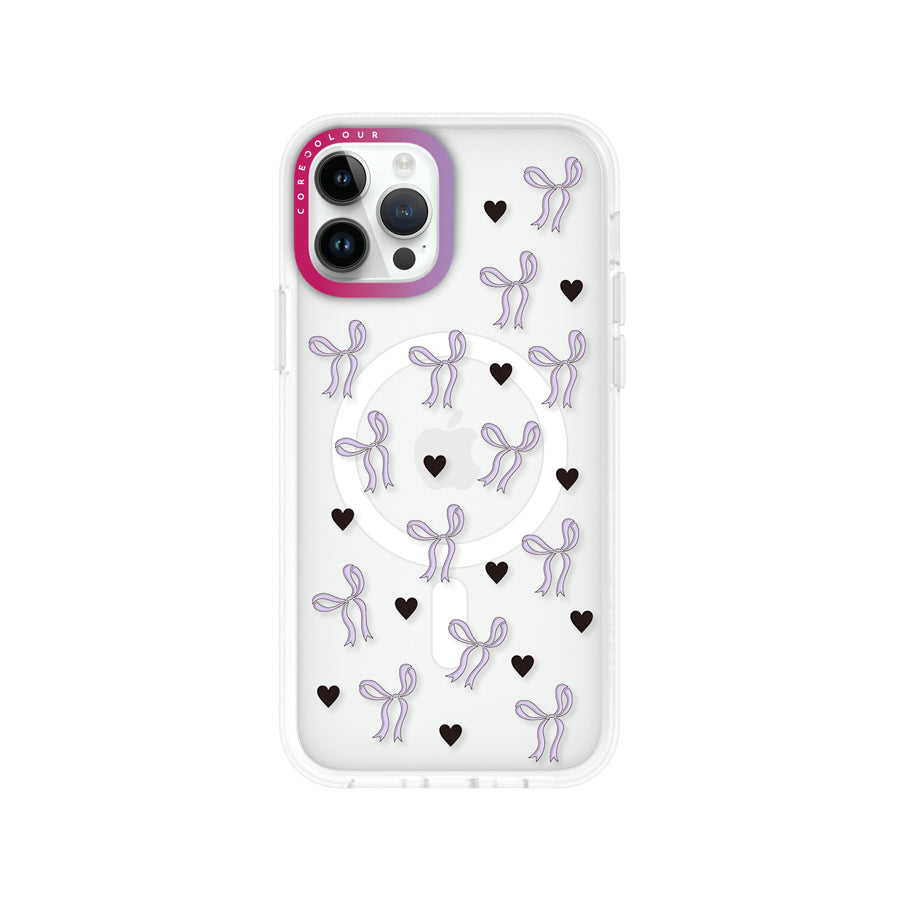 iPhone 12 Pro Purple Ribbon Heart Phone Case MagSafe Compatible - CORECOLOUR AU