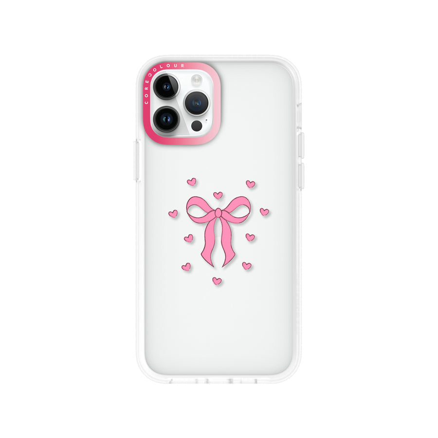 iPhone 12 Pro Pink Ribbon Heart Phone Case - CORECOLOUR AU