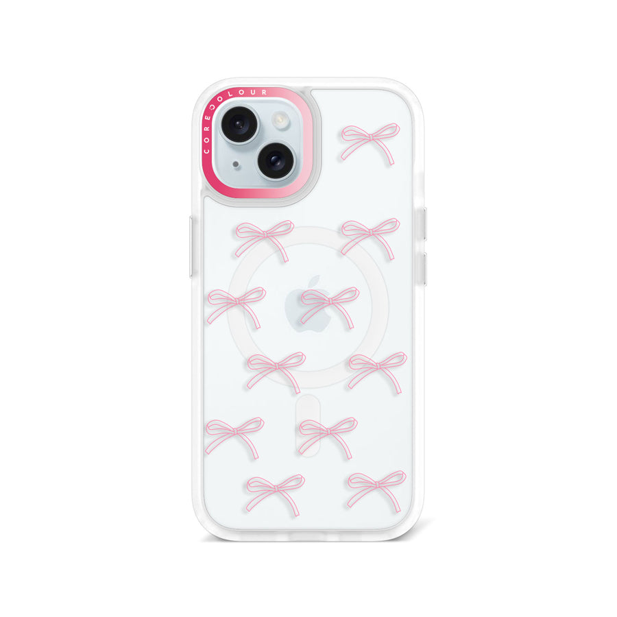 iPhone 15 Pink Ribbon Minimal Line Phone Case MagSafe Compatible - CORECOLOUR AU
