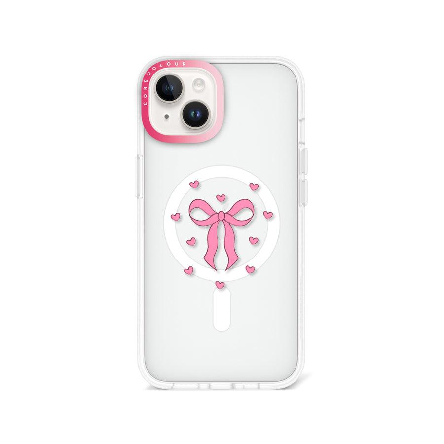 iPhone 14 Pink Ribbon Heart Phone Case MagSafe Compatible - CORECOLOUR AU