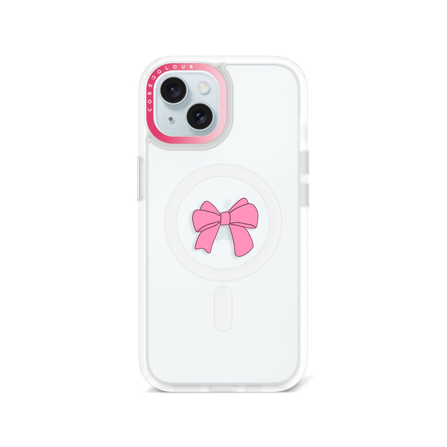 iPhone 15 Pink Ribbon Bow Phone Case MagSafe Compatible - CORECOLOUR AU