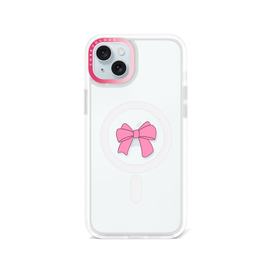 iPhone 15 Plus Pink Ribbon Bow Phone Case MagSafe Compatible - CORECOLOUR AU