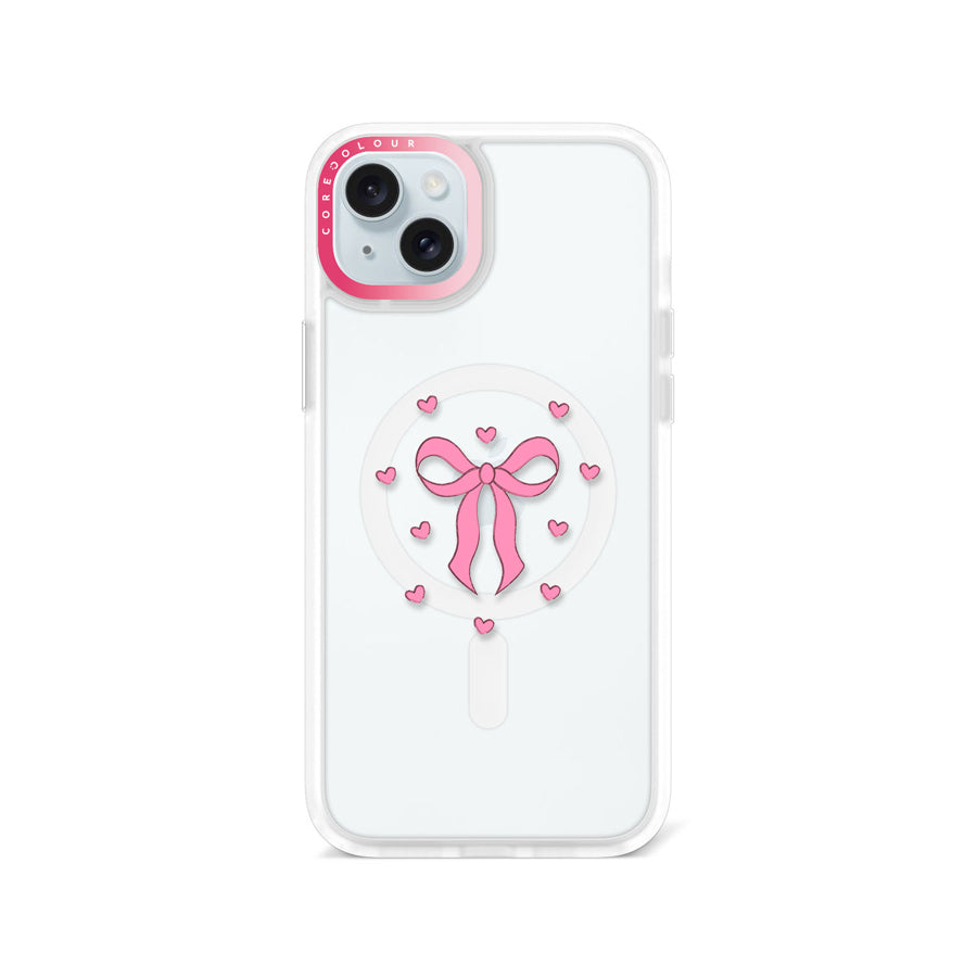 iPhone 15 Plus Pink Ribbon Heart Phone Case MagSafe Compatible - CORECOLOUR AU