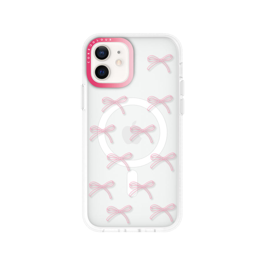 iPhone 12 Pink Ribbon Minimal Line Phone Case MagSafe Compatible - CORECOLOUR AU