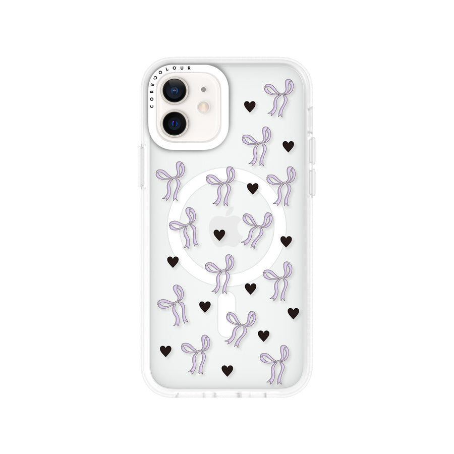 iPhone 12 Purple Ribbon Heart Phone Case MagSafe Compatible - CORECOLOUR AU