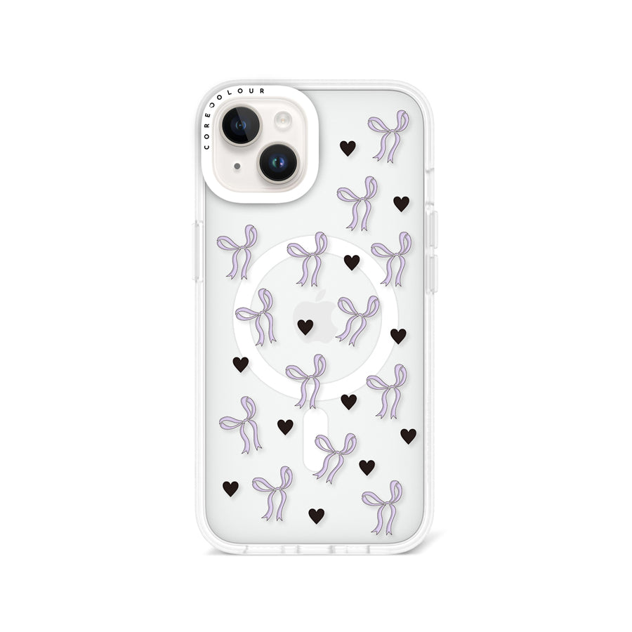iPhone 13 Purple Ribbon Heart Phone Case MagSafe Compatible - CORECOLOUR AU