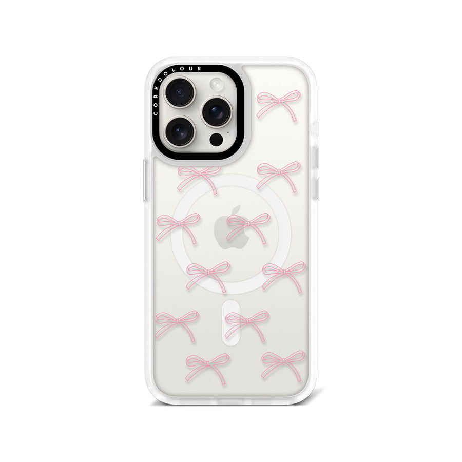 iPhone 15 Pro Max Pink Ribbon Minimal Line Phone Case MagSafe Compatible - CORECOLOUR AU