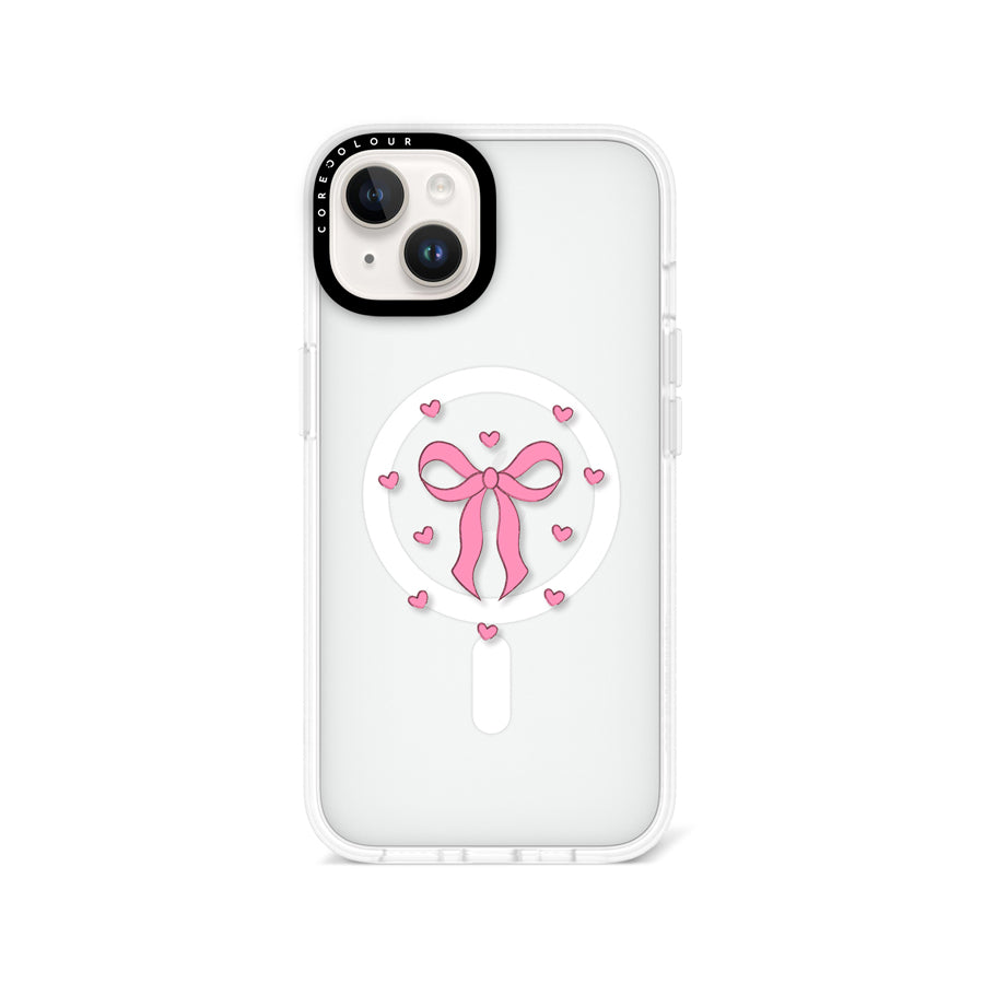 iPhone 14 Pink Ribbon Heart Phone Case MagSafe Compatible - CORECOLOUR AU