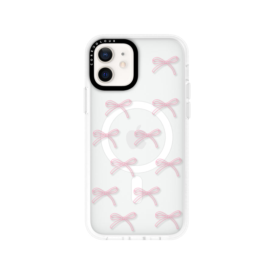 iPhone 12 Pink Ribbon Minimal Line Phone Case MagSafe Compatible - CORECOLOUR AU