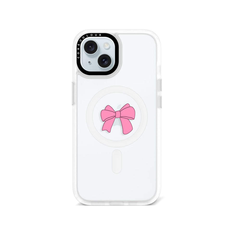 iPhone 15 Pink Ribbon Bow Phone Case MagSafe Compatible - CORECOLOUR AU