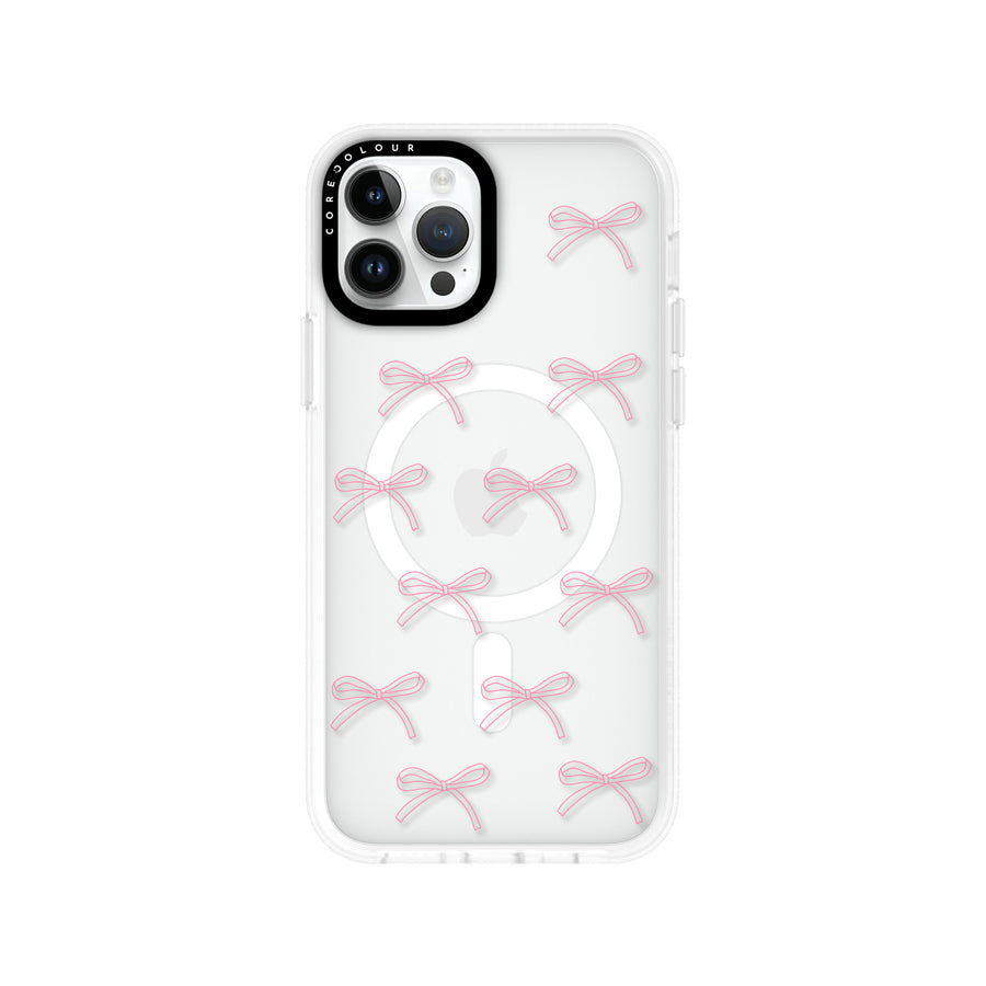 iPhone 12 Pro Pink Ribbon Minimal Line Phone Case MagSafe Compatible - CORECOLOUR AU