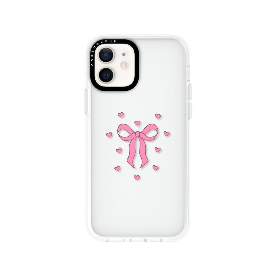 iPhone 12 Pink Ribbon Heart Phone Case - CORECOLOUR AU