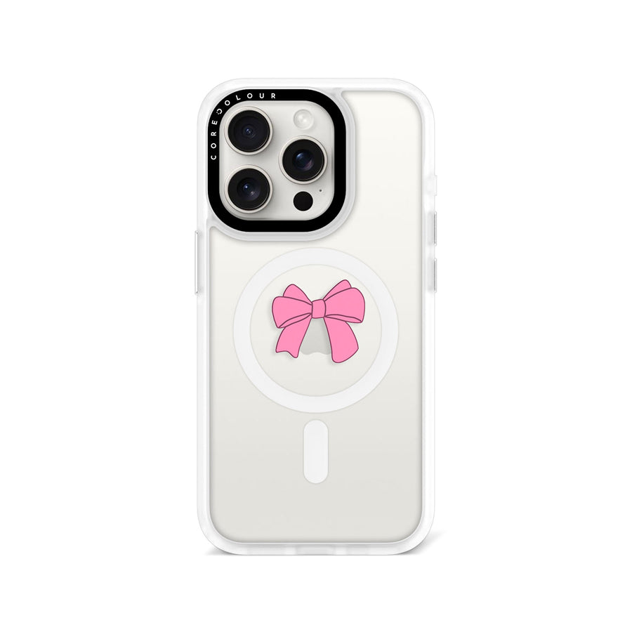 iPhone 15 Pro Pink Ribbon Bow Phone Case MagSafe Compatible - CORECOLOUR AU