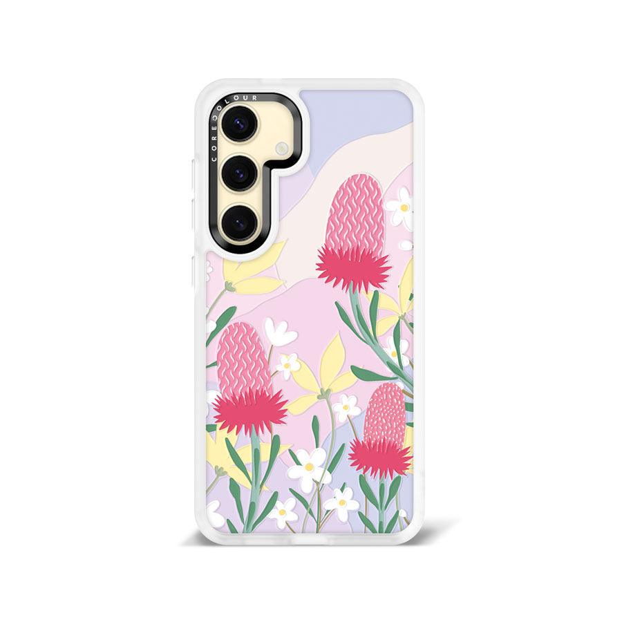 Samsung Galaxy S24 Blooming Ground Pink Clear Matte Printed Case - CORECOLOUR AU