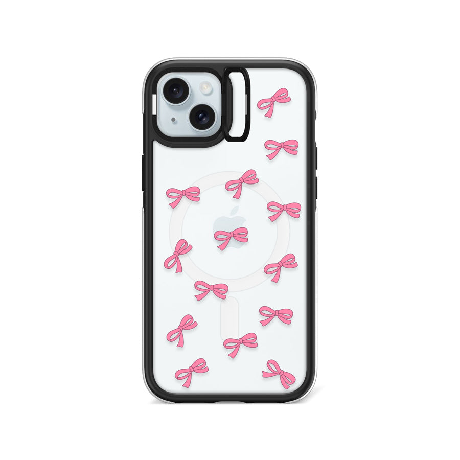 iPhone 15 Plus Pink Ribbon Mini Ring Kickstand Case MagSafe Compatible - CORECOLOUR AU