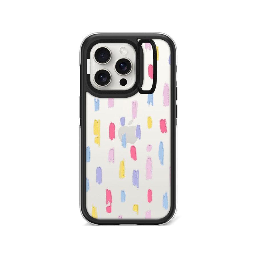 iPhone 15 Pro Rainy Pastel Camera Ring Kickstand Case - CORECOLOUR AU