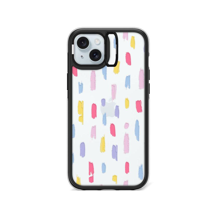 iPhone 15 Plus Rainy Pastel Camera Ring Kickstand Case - CORECOLOUR AU