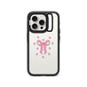 iPhone 15 Pro Pink Ribbon Heart Camera Ring Kickstand Case - CORECOLOUR AU