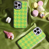 iPhone 15 Plus Green Houndstooth Phone Case Magsafe Compatible - CORECOLOUR AU