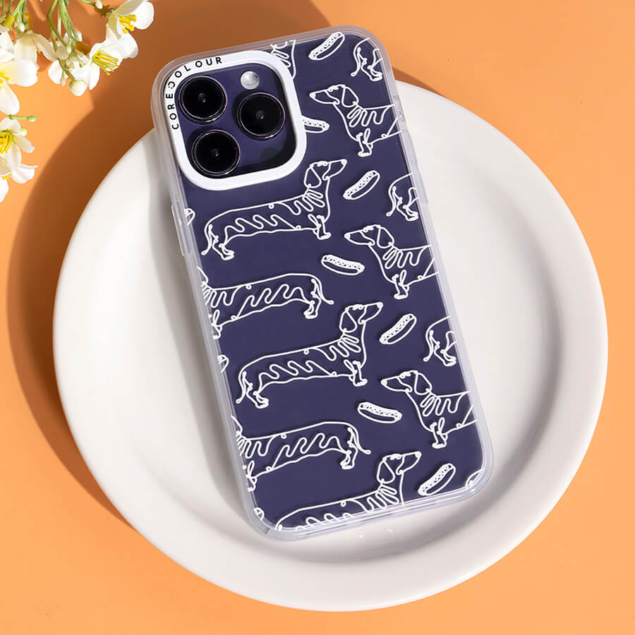 iPhone 13 Pro Max Sausage Dog Minimal Line Phone Case Magsafe Compatible - CORECOLOUR AU