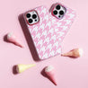 iPhone 13 Pink Houndstooth Phone Case Magsafe Compatible - CORECOLOUR AU