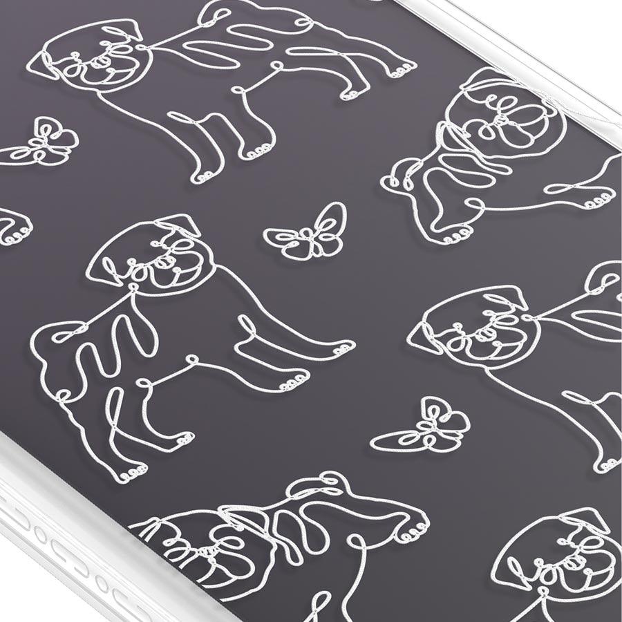 Samsung Galaxy S24 Pug Minimal Line Phone Case - CORECOLOUR AU