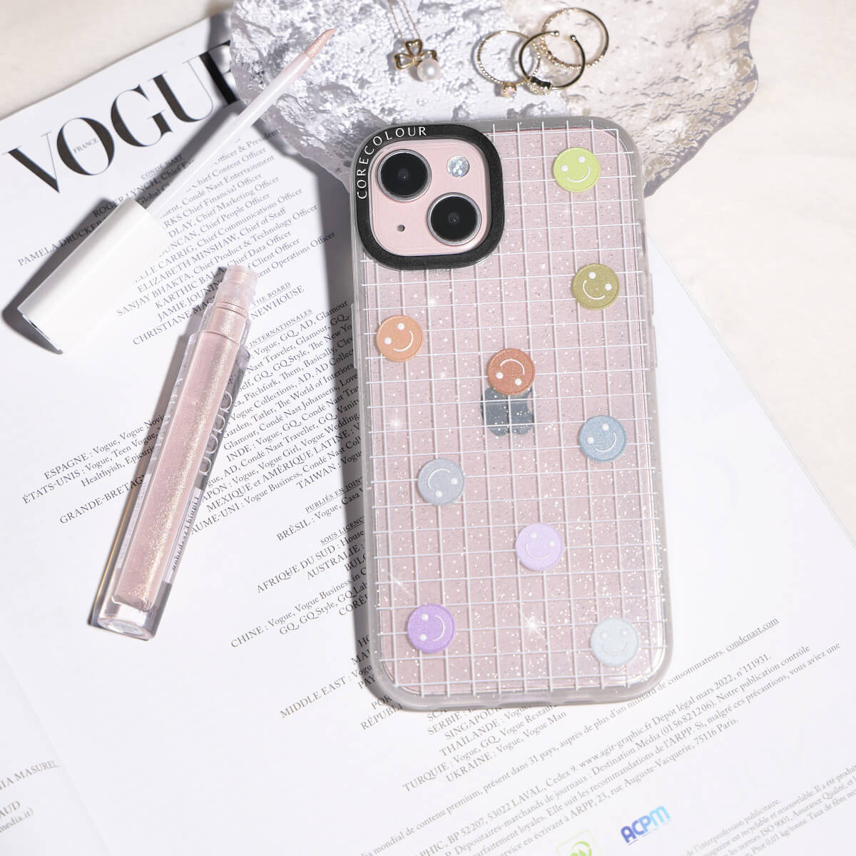 iPhone 14 Plus School's Out! Smile! Glitter Phone Case Magsafe Compatible - CORECOLOUR AU