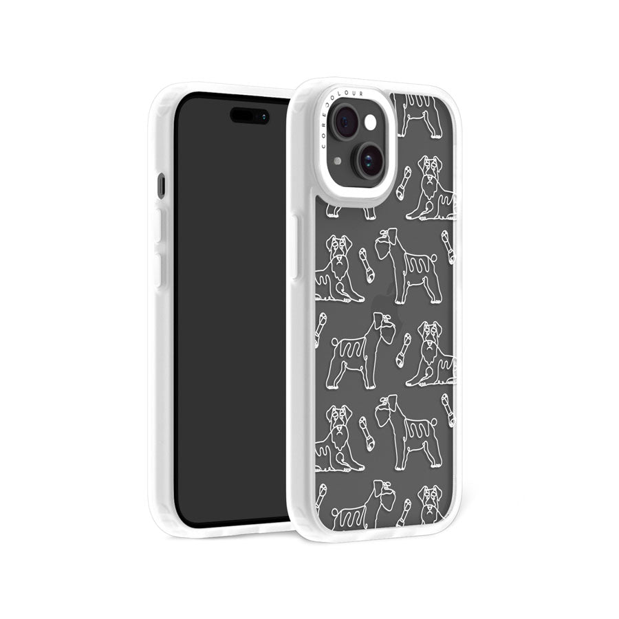 iPhone 15 Schnauzer Minimal Line Phone Case MagSafe Compatible - CORECOLOUR AU