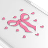 iPhone 15 Pink Ribbon Heart Camera Ring Kickstand Case - CORECOLOUR AU