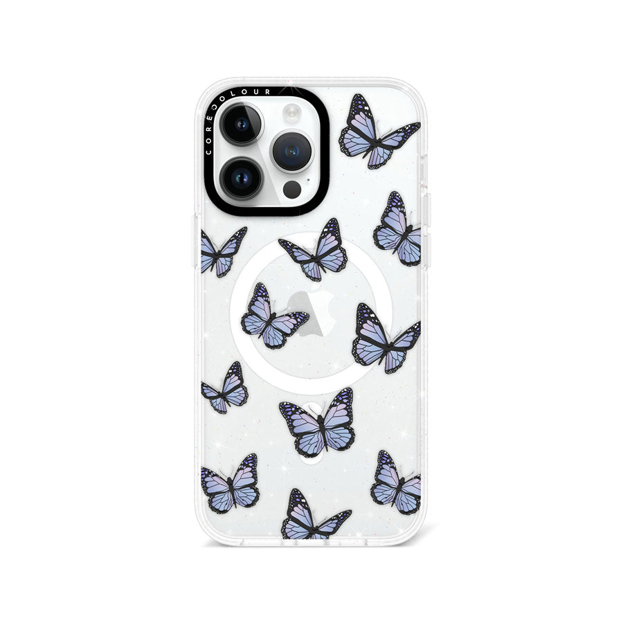 iPhone 14 Pro Max Butterfly Kiss Glitter Phone Case Magsafe Compatible - CORECOLOUR AU