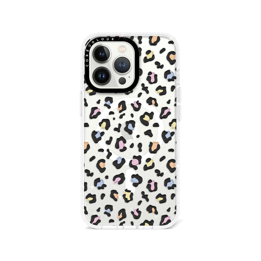 iPhone 13 Pro Colourful Leopard Glitter Phone Case Magsafe Compatible - CORECOLOUR AU