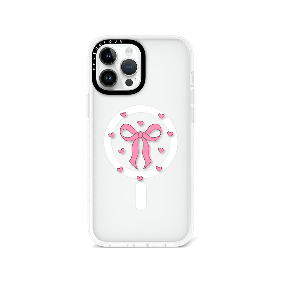 iPhone 13 Pro Max Pink Ribbon Heart Phone Case MagSafe Compatible - CORECOLOUR AU