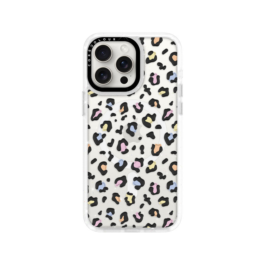 iPhone 15 Pro Max Colourful Leopard Glitter Phone Case Magsafe Compatible - CORECOLOUR AU