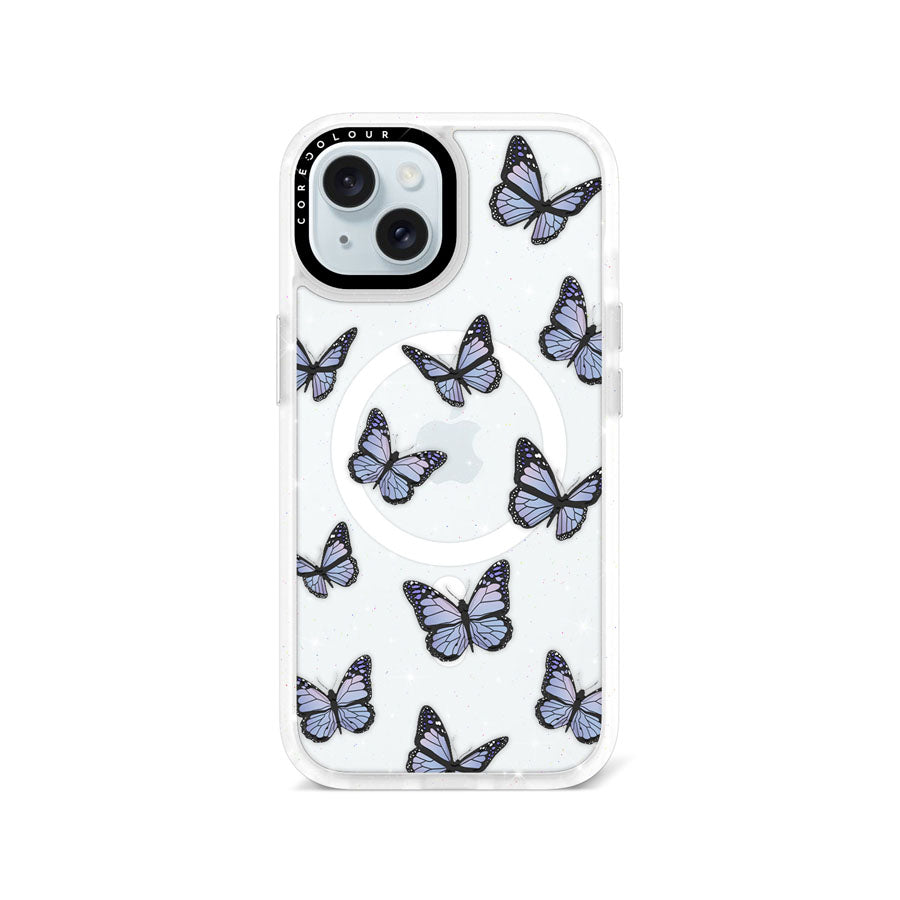 iPhone 15 Butterfly Kiss Glitter Phone Case Magsafe Compatible - CORECOLOUR AU