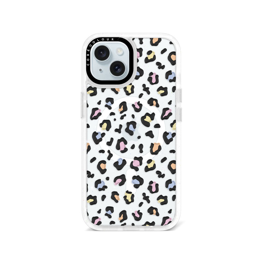 iPhone 15 Colourful Leopard Glitter Phone Case Magsafe Compatible - CORECOLOUR AU