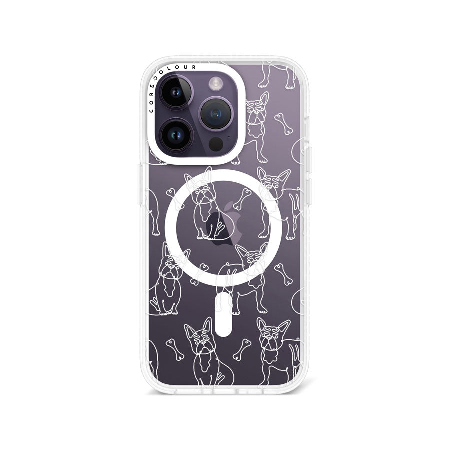 iPhone 14 Pro French Bulldog Minimal Line Phone Case Magsafe Compatible - CORECOLOUR AU
