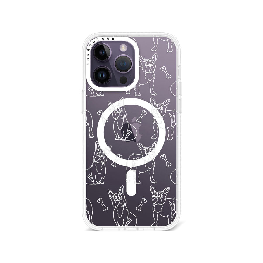 iPhone 14 Pro Max French Bulldog Minimal Line Phone Case Magsafe Compatible - CORECOLOUR AU