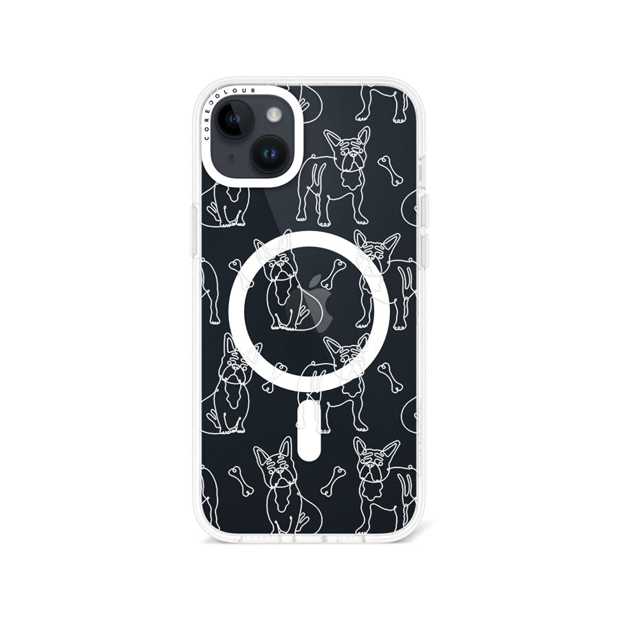 iPhone 14 Plus French Bulldog Minimal Line Phone Case Magsafe Compatible - CORECOLOUR AU