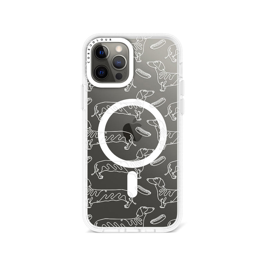 iPhone 12 Pro Sausage Dog Minimal Line Phone Case Magsafe Compatible - CORECOLOUR AU