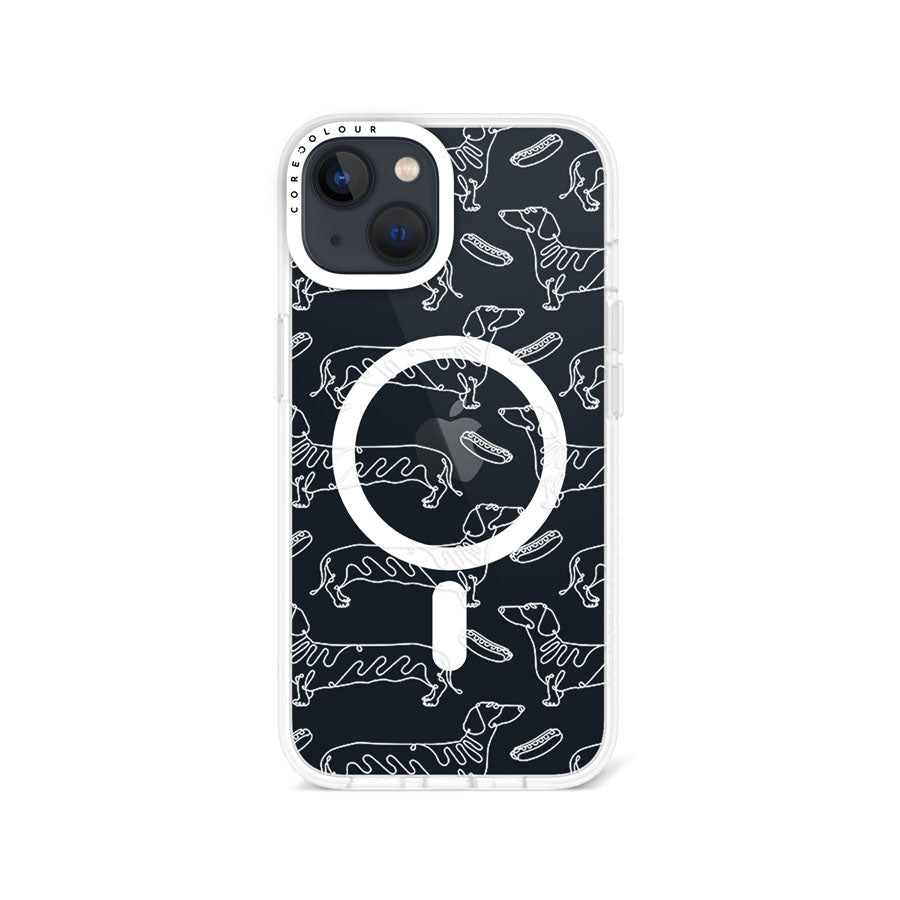 iPhone 14 Sausage Dog Minimal Line Phone Case Magsafe Compatible - CORECOLOUR AU