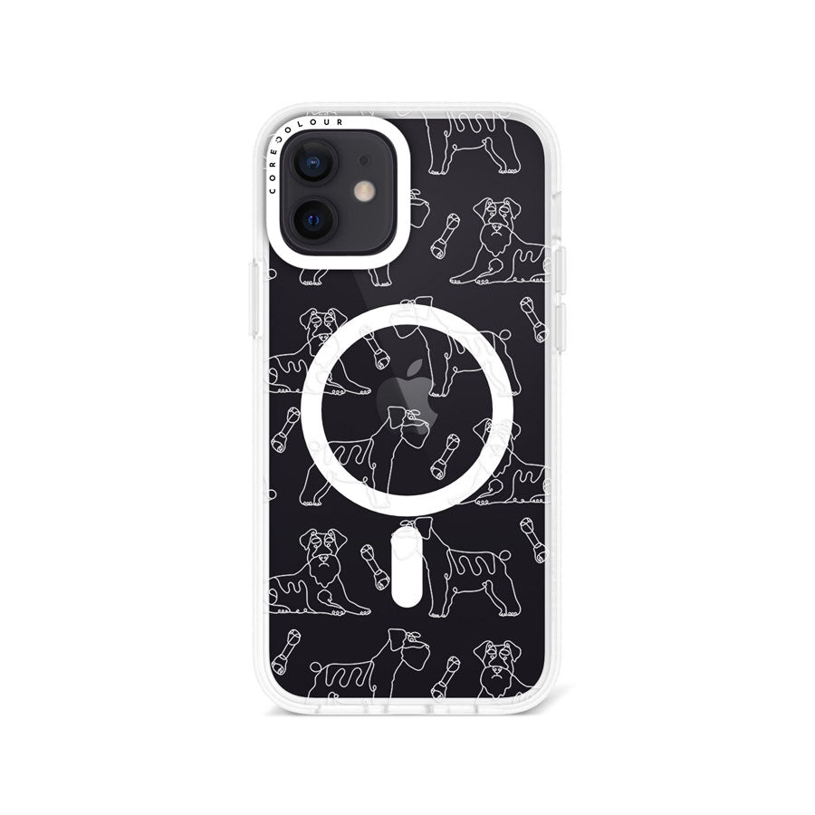 iPhone 12 Schnauzer Minimal Line Phone Case MagSafe Compatible - CORECOLOUR AU