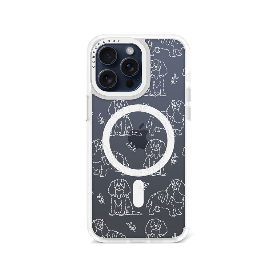 iPhone 15 Pro Max Cocker Spaniel Minimal Line Phone Case Magsafe Compatible - CORECOLOUR AU
