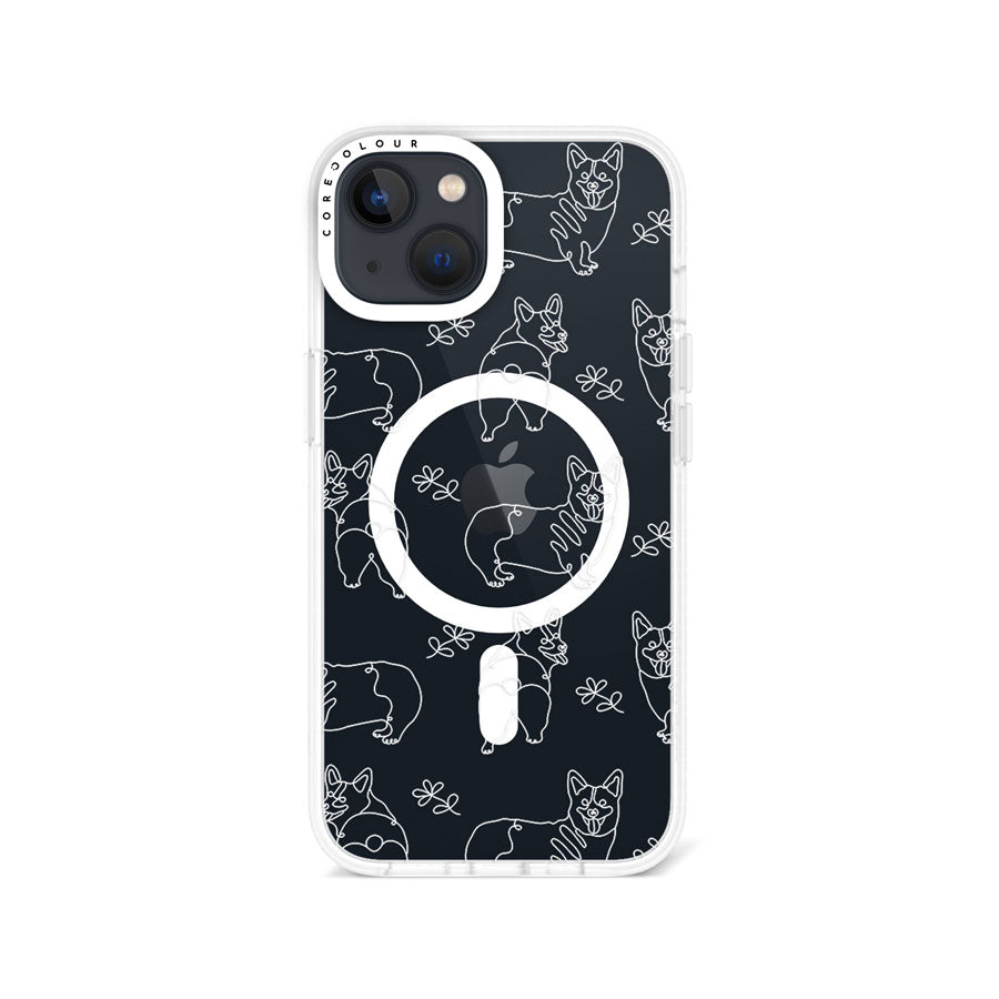 iPhone 13 Corgi Minimal Line Phone Case Magsafe Compatible - CORECOLOUR AU
