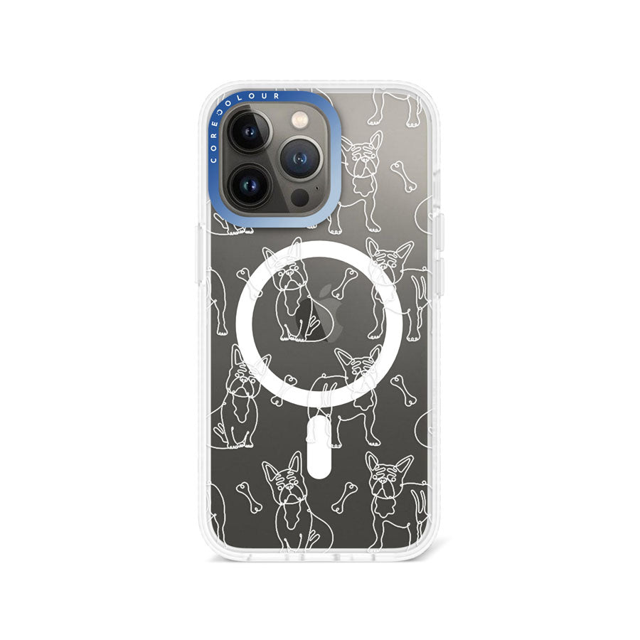 iPhone 13 Pro French Bulldog Minimal Line Phone Case Magsafe Compatible - CORECOLOUR AU