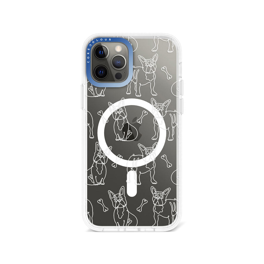 iPhone 12 Pro Max French Bulldog Minimal Line Phone Case Magsafe Compatible - CORECOLOUR AU