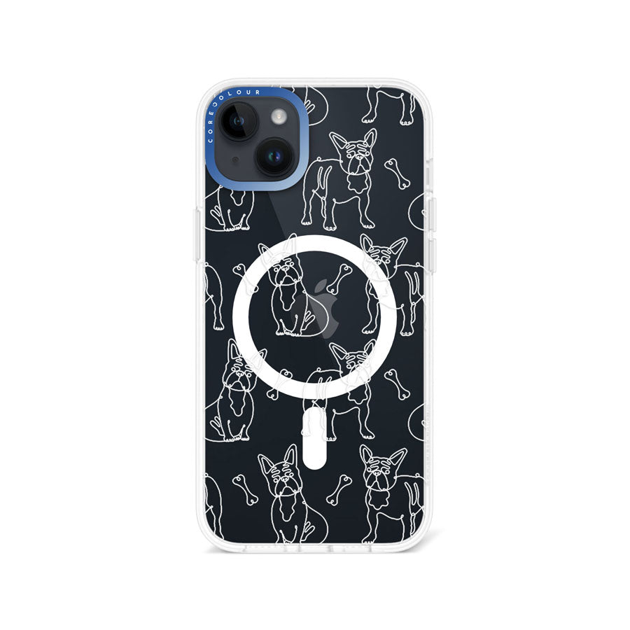 iPhone 14 Plus French Bulldog Minimal Line Phone Case Magsafe Compatible - CORECOLOUR AU