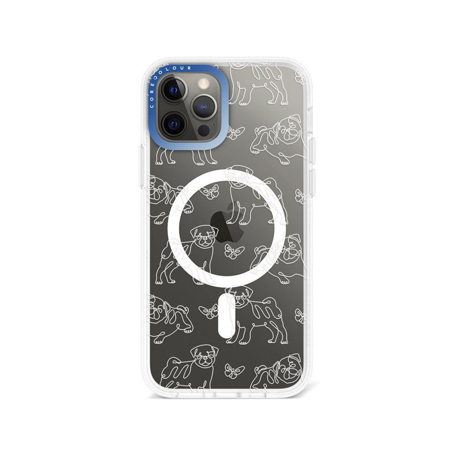 iPhone 12 Pro Pug Minimal Line Phone Case Magsafe Compatible - CORECOLOUR AU