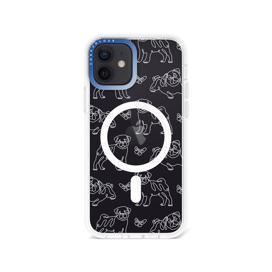 iPhone 12 Pug Minimal Line Phone Case Magsafe Compatible - CORECOLOUR AU