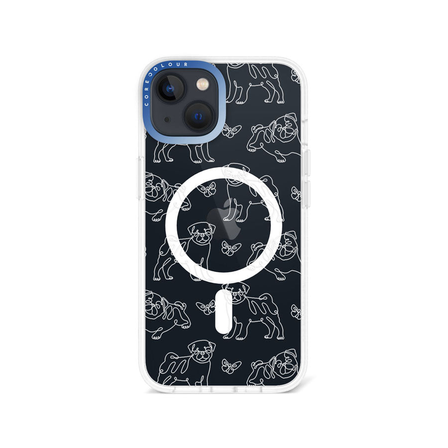 iPhone 13 Pug Minimal Line Phone Case Magsafe Compatible - CORECOLOUR AU